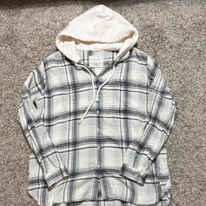 American Eagle flannel with hood
